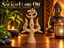 Sacred Flame OM – Spiritual Decorative Sculpture